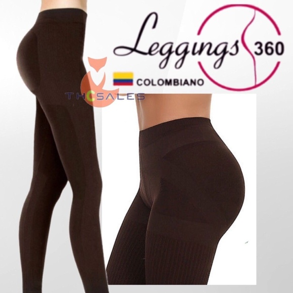 LEGGING 360 Pants - Mid Rise Tummy Control Compression Shaper Leggings